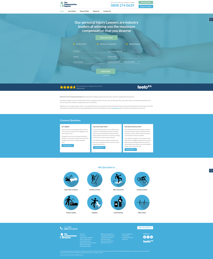 Compensation Experts website screenshot