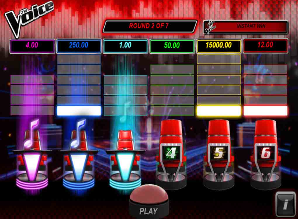 The Voice instant win screenshot