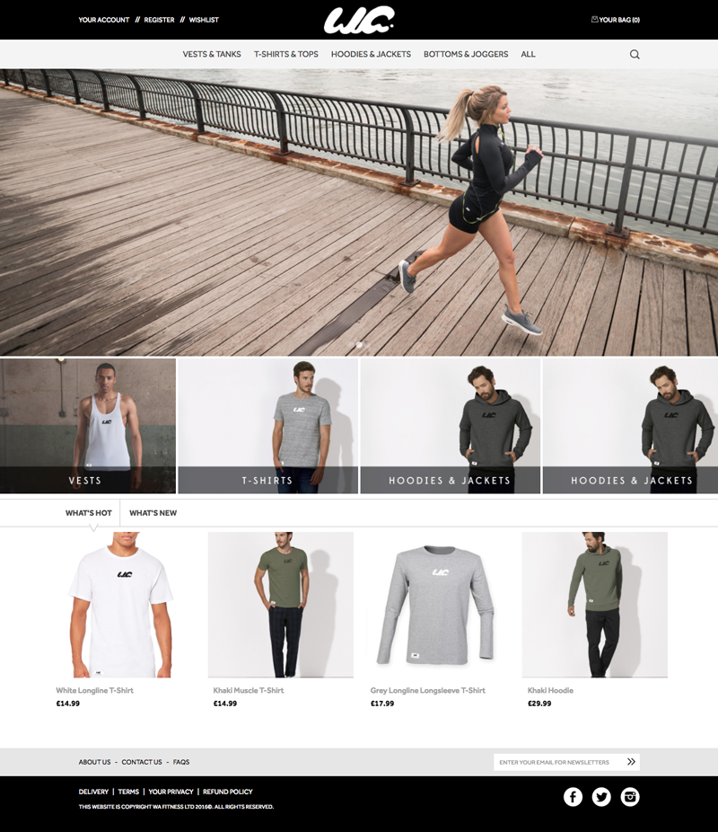 wafitness website screenshot